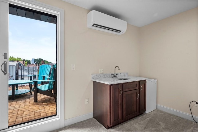 246 42nd St, Lawrenceville, PA 15201 - bar area with an AC wall unit and a sink