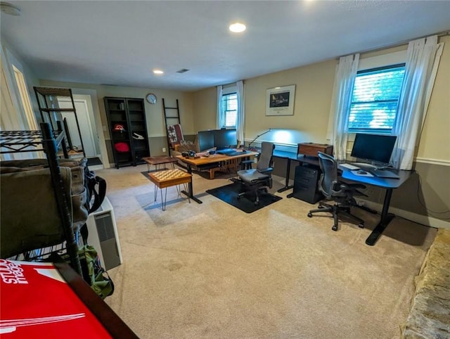 217 Thornwood Dr, Twp Of But Se, PA 16001 - carpeted home office featuring baseboards and recessed lighting