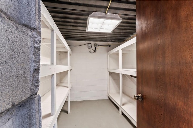 view of storage area