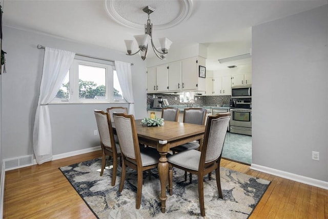 16 Grace Rd, Scottdale, PA 15683 - dining area featuring a chandelier and light wood-type flooring