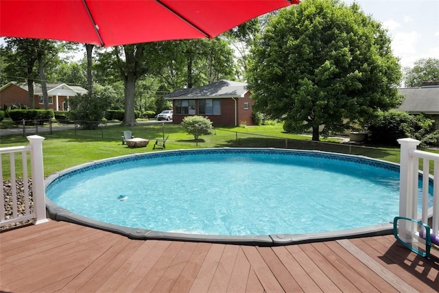 16 Grace Rd, Scottdale, PA 15683 - outdoor pool featuring a wooden deck