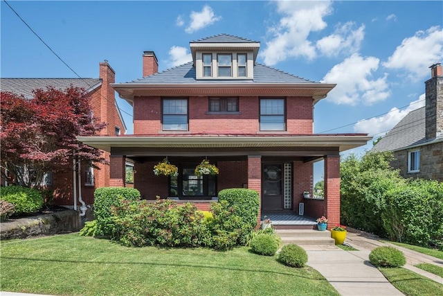 3330 Eastmont Ave, Dormont, PA 15216 - traditional style home with a porch, brick siding, and a front yard