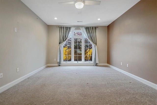 441 Roebling Ct, Cranberry Twp, PA 16066 - carpeted spare room with ceiling fan and recessed lighting