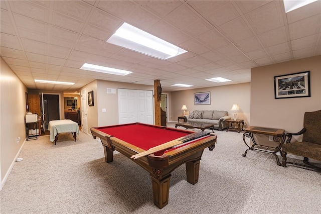 391 Browns Hill Rd, Middlesex Twp, PA 16059 - rec room featuring carpet and pool table