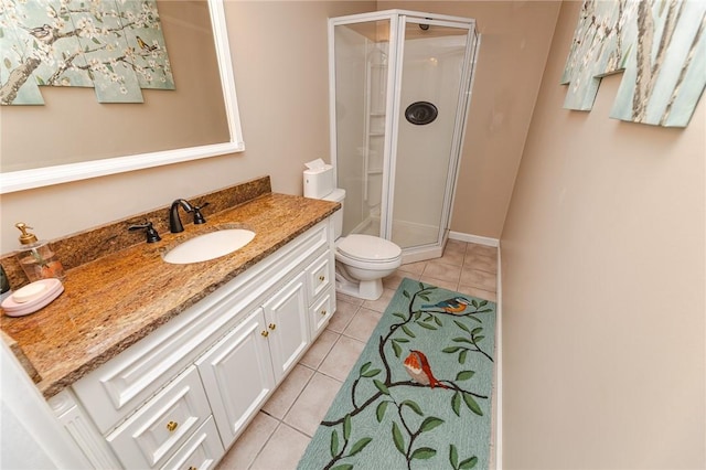 391 Browns Hill Rd, Middlesex Twp, PA 16059 - bathroom featuring tile patterned flooring, a shower stall, and vanity