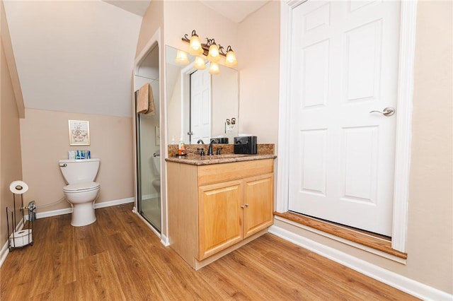 391 Browns Hill Rd, Middlesex Twp, PA 16059 - full bath featuring wood finished floors, vanity, and an enclosed shower
