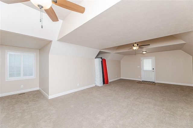391 Browns Hill Rd, Middlesex Twp, PA 16059 - bonus room featuring ceiling fan, carpet flooring, and lofted ceiling