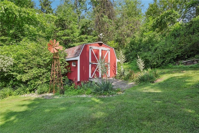 105 Gary Dr, Ohio Twp, PA 15143 - view of shed featuring a wooded view