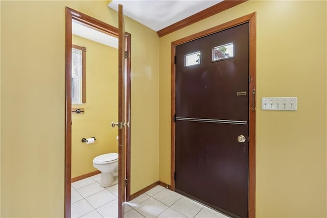 105 Gary Dr, Ohio Twp, PA 15143 - entrance foyer with light tile patterned floors and baseboards