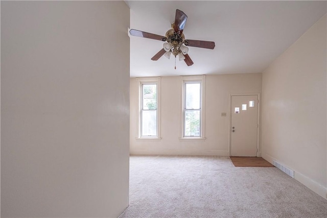 3240 Rothpletz St, Marshall Shadeland, PA 15212 - carpeted entrance foyer featuring a ceiling fan and baseboards