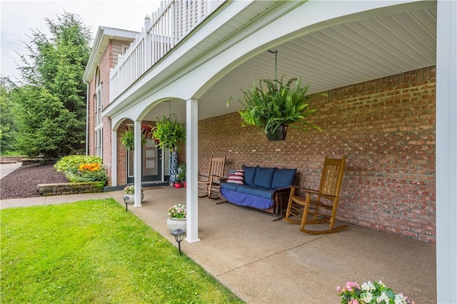 102 Klages Rd, Donegal, PA 15376 - patio / terrace with a lawn and an outdoor hangout area