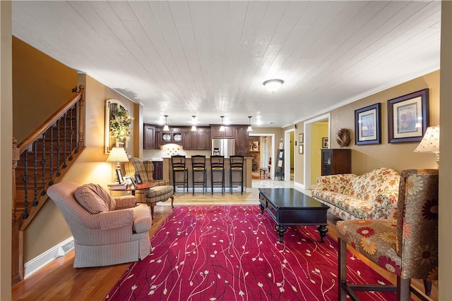 102 Klages Rd, Donegal, PA 15376 - living room with stairs and wood finished floors