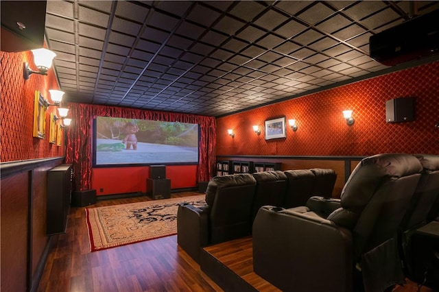 102 Klages Rd, Donegal, PA 15376 - home theater room featuring wood finished floors and wallpapered walls