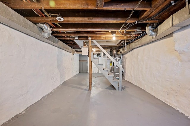 4228 Post St, Lawrenceville, PA 15201 - unfinished below grade area featuring stairway