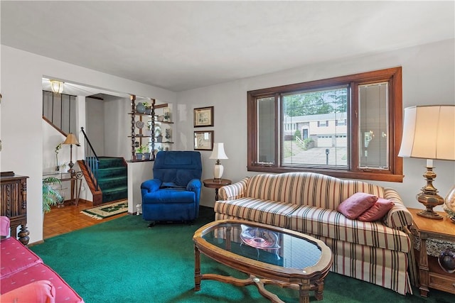 1031 Fiddleback Dr, Kennedy Twp, PA 15136 - living room featuring stairs