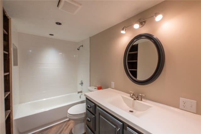 430 Kennedy Ave, East Vandergrift, PA 15629 - full bathroom featuring vanity, shower / bathtub combination, and wood finished floors
