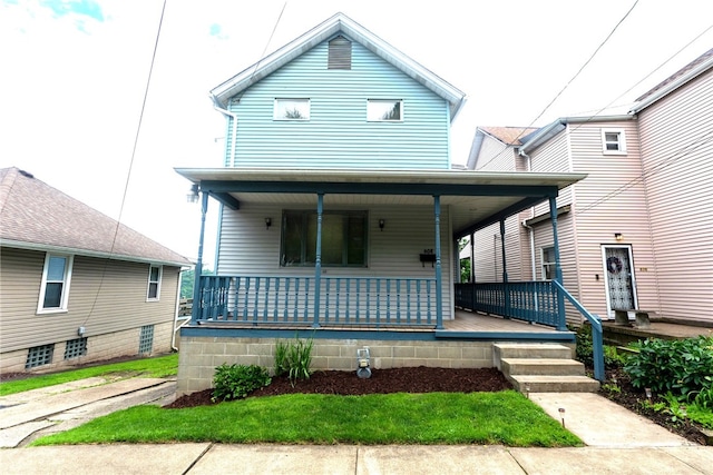 608 Shady Ave, Charleroi Boro, PA 15022 - view of front of home featuring covered porch