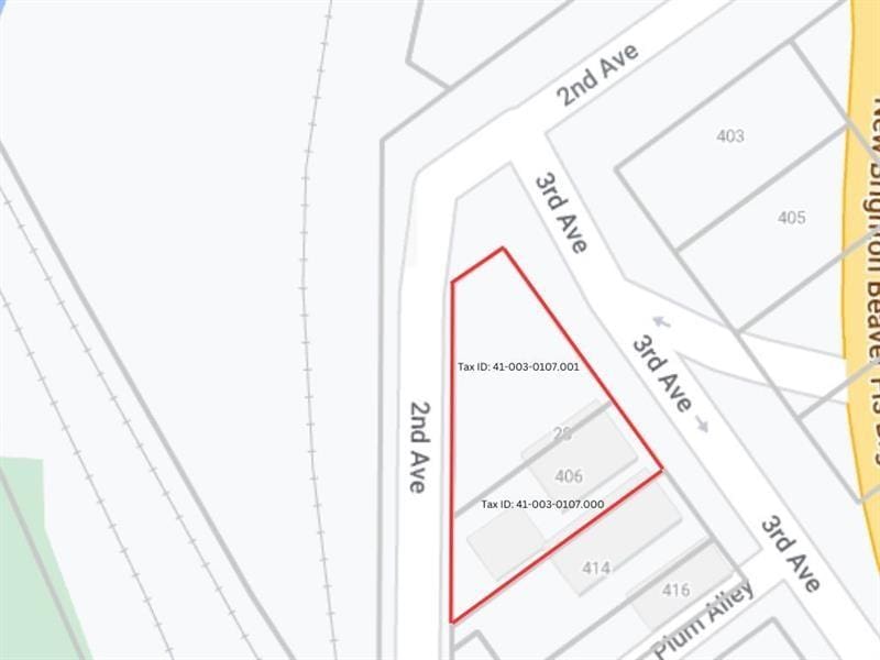 406 3rd Ave, New Brighton, PA 15066 - parcel map
