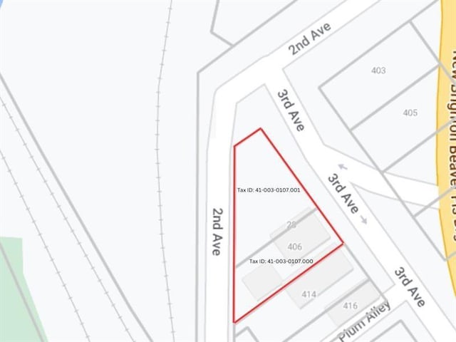 406 3rd Ave, New Brighton, PA 15066 - parcel map