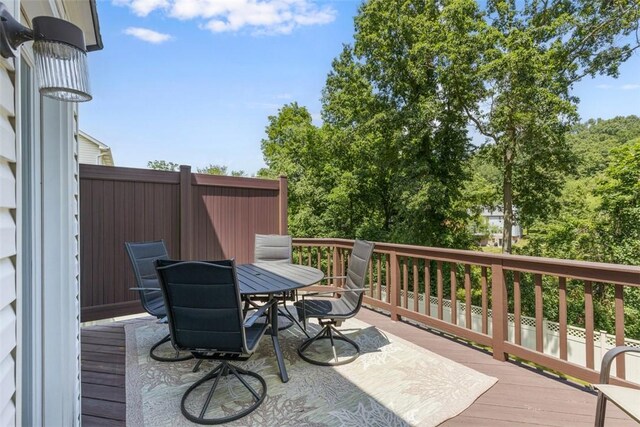 1608 Valley Brooke Ct, Franklin Park, PA 15090 - wooden terrace featuring outdoor dining space