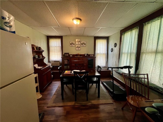 12 N Lee Ave, New Castle/6Th, PA 16101 - dining space with a paneled ceiling and dark wood-style flooring
