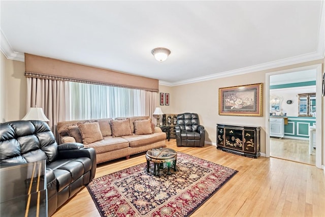 145 Herbst Rd, Kennedy Twp, PA 15108 - living area with crown molding, wood finished floors, and healthy amount of natural light