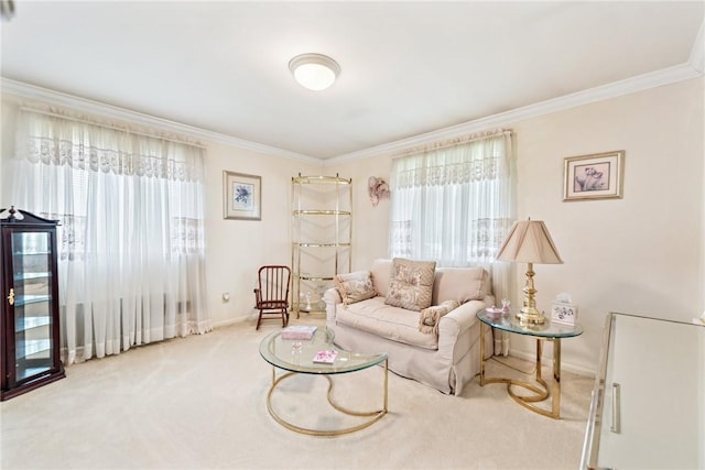 145 Herbst Rd, Kennedy Twp, PA 15108 - living room featuring plenty of natural light, carpet, and ornamental molding
