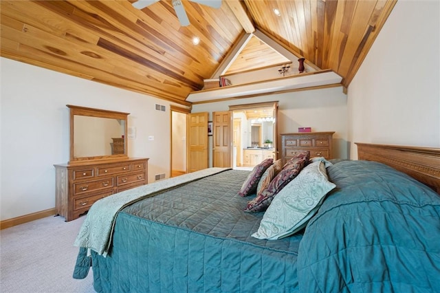 205 Elmhurst Cir, Cranberry Twp, PA 16066 - bedroom with wood ceiling and carpet floors