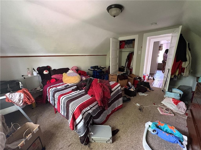 150 N Ave E, Pittsburgh, PA 15112 - carpeted bedroom with a closet and vaulted ceiling
