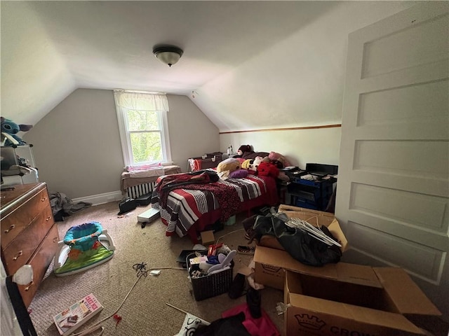 150 N Ave E, Pittsburgh, PA 15112 - bedroom with vaulted ceiling and carpet