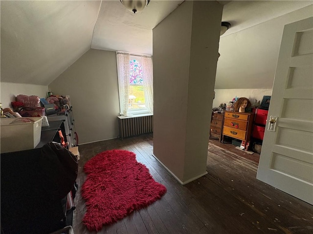 150 N Ave E, Pittsburgh, PA 15112 - additional living space featuring radiator, hardwood / wood-style flooring, and vaulted ceiling