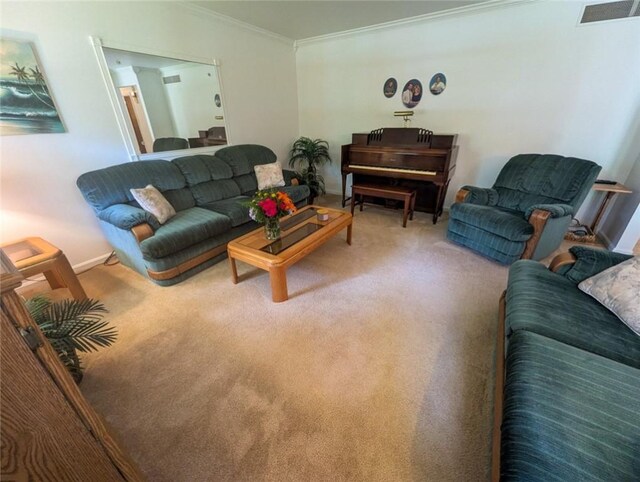 426 Unionville Rd, Franklin Twp, PA 16001 - living room with ornamental molding and carpet