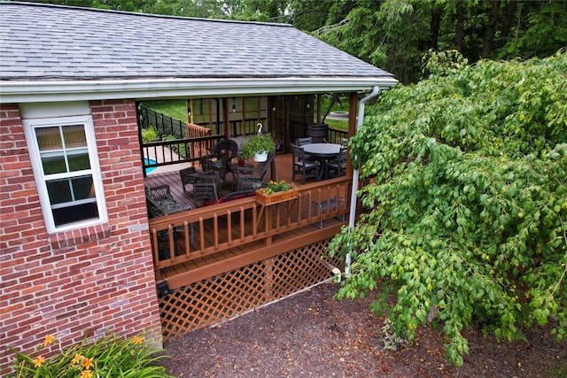 426 Unionville Rd, Franklin Twp, PA 16001 - view of wooden deck