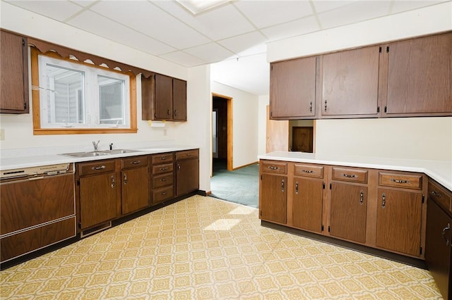 125 Jackson St, White Twp, PA 15701 - kitchen featuring dishwasher, a drop ceiling, and light countertops