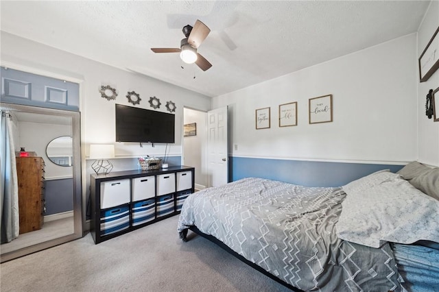 3640 Bakerstown Rd, Richland, PA 15044 - carpeted bedroom featuring ceiling fan and a textured ceiling