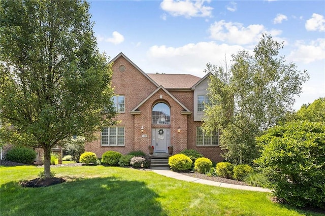 1100 Eleanor Pl, Adams Twp, PA 15044 - traditional-style home with a front lawn and brick siding