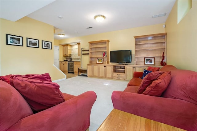 1100 Eleanor Pl, Adams Twp, PA 15044 - living room with beverage cooler
