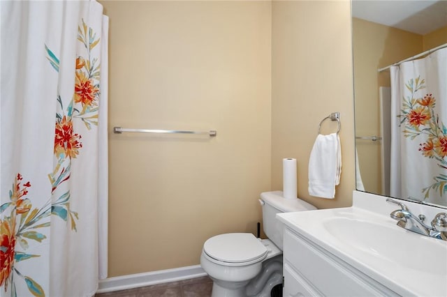 1100 Eleanor Pl, Adams Twp, PA 15044 - bathroom with vanity, tile patterned flooring, and a shower with shower curtain