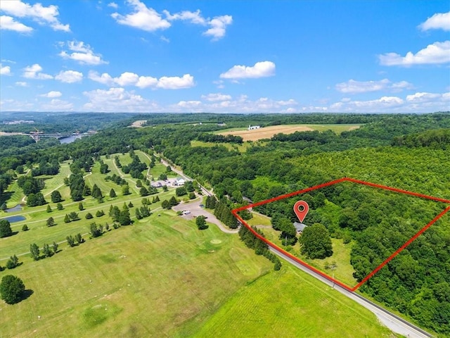 4273 River Rd, North Sewickley Twp, PA 15010 - aerial overview of property's location with property boundaries highlighted and a heavily wooded area