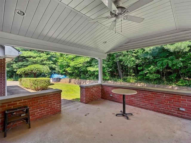 4273 River Rd, North Sewickley Twp, PA 15010 - view of patio / terrace featuring a ceiling fan