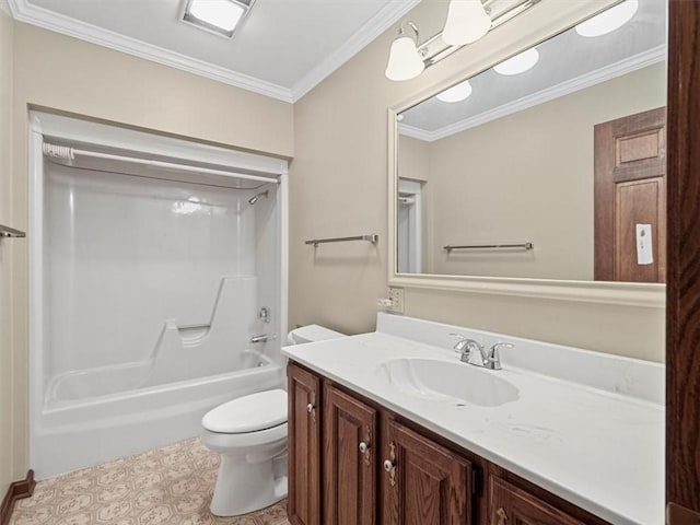 4273 River Rd, North Sewickley Twp, PA 15010 - full bathroom featuring vanity, shower / washtub combination, and ornamental molding