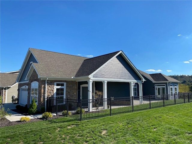 4252 Hawthorn Dr, South Park, PA 15129 - view of front of house featuring stone siding and roof with shingles