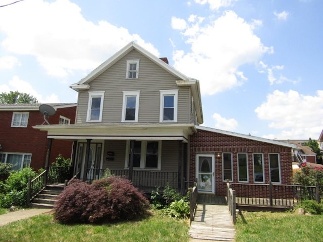 255 Duncan Ave, City Of Washington, PA 15301 - view of front of property with a porch and brick siding