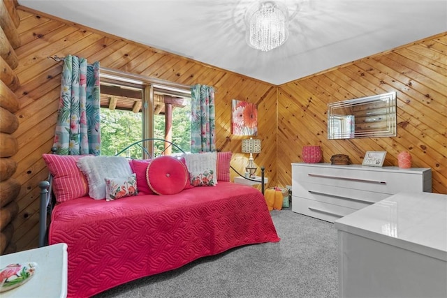 207 High Acres Rd, Lancaster Twp, PA 16037 - bedroom with carpet floors and wooden walls