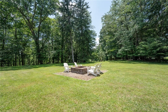 16 Mcdowell Rd, Ligonier Twp, PA 15658 - view of grassy yard with a fire pit