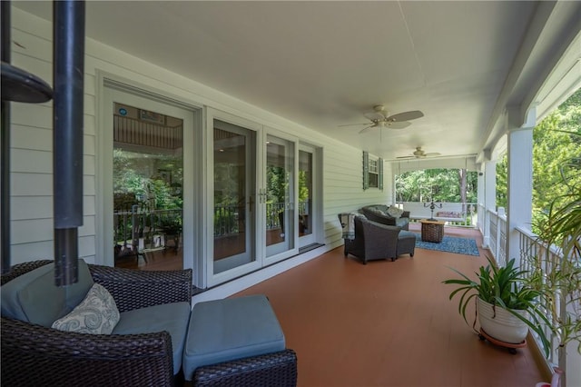 16 Mcdowell Rd, Ligonier Twp, PA 15658 - view of patio / terrace with a ceiling fan