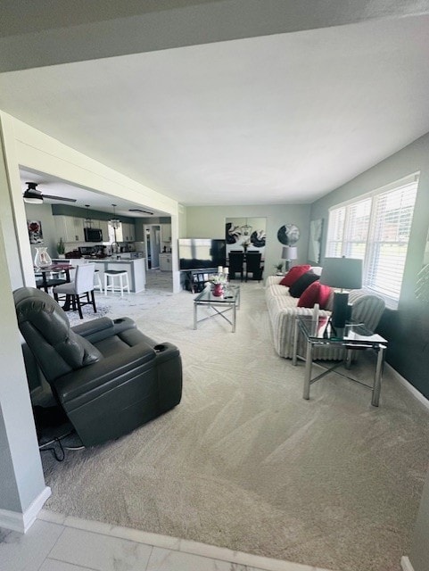7 Indian Ln, Perry Twp, PA 15486 - carpeted living room featuring baseboards