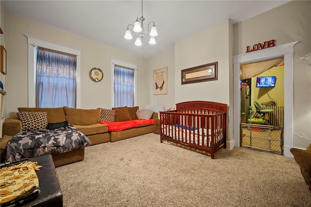 432-434 E Chestnut St E, Washington Boro, PA 15301 - carpeted bedroom with a chandelier