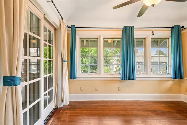 429 S Center Ave, Somerset Boro, PA 15501 - spare room featuring hardwood / wood-style flooring and ceiling fan