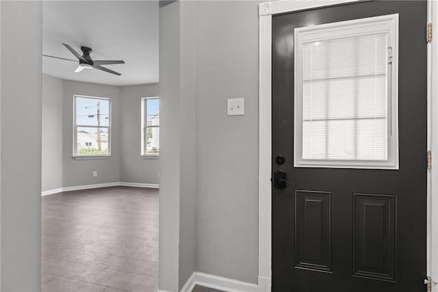 1022 2nd Ave, Coraopolis, PA 15108 - foyer featuring ceiling fan and wood finished floors